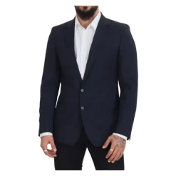 Heren Dolce & Gabbana Donkere Wol Single Breasted Blazer