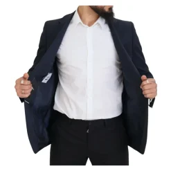 Heren Dolce & Gabbana Donkere Wol Single Breasted Blazer