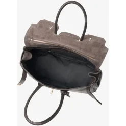 DAMES Estro Handtassen^Donkere Satchel Handtas voor Vrouwen gemaakt van Premium Italiaans Echt Leer