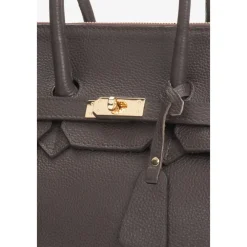 DAMES Estro Handtassen^Donkere Satchel Handtas voor Vrouwen gemaakt van Premium Italiaans Echt Leer