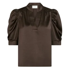 DAMES Neo Noir Blouses^Donkere Sateen Jurk