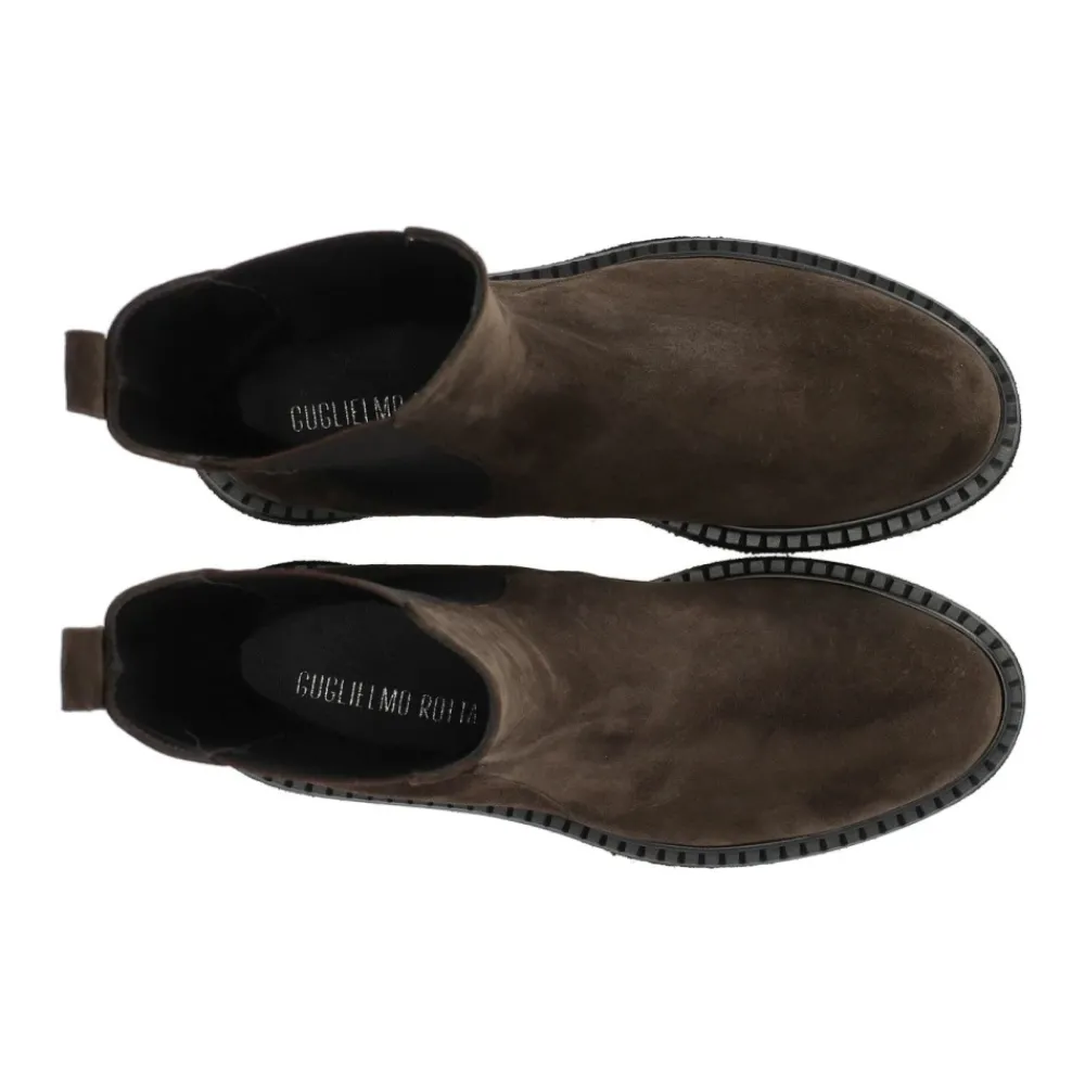 DAMES Guglielmo Rotta Chelseaboots^Donkere Suède Chelsea Enkellaars