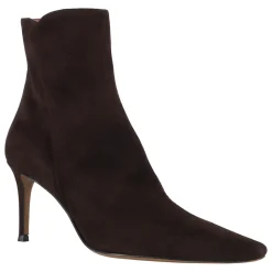 DAMES Roberto Festa Donkere suède enkellaars met puntige neus