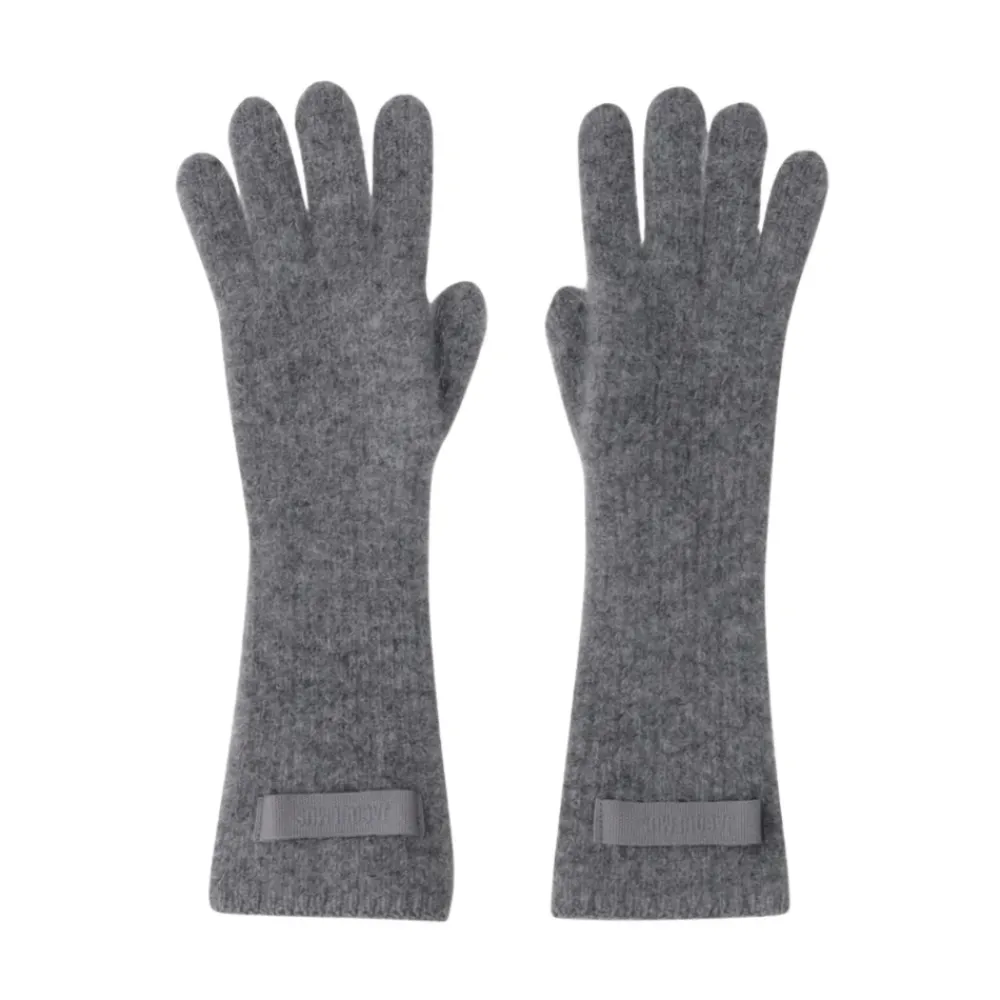 DAMES Jacquemus Handschoenen|Handschoenen^Donkergrijze Grosgrain Handschoenen