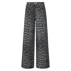 DAMES Co'Couture Donkergrijze Wijde Broek