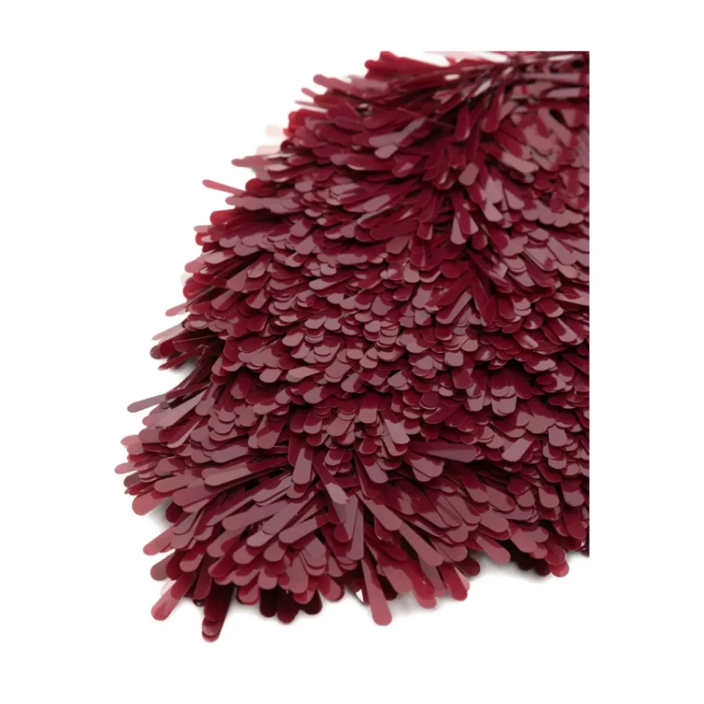 DAMES Alanui Hoeden^Donkerrode Pailletten Cape