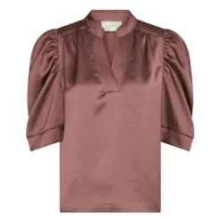 DAMES Neo Noir Donker Satijnen Blouse