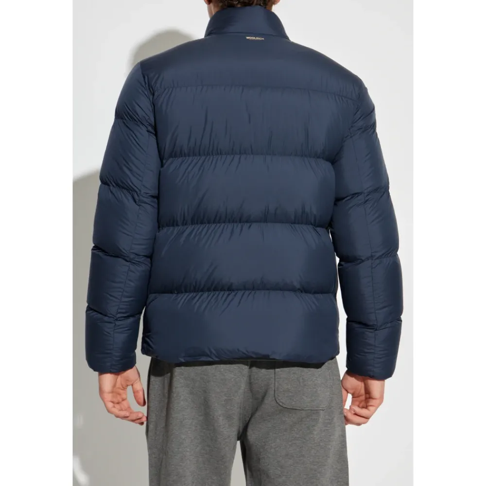 Heren Woolrich Donsjack met opstaande kraag