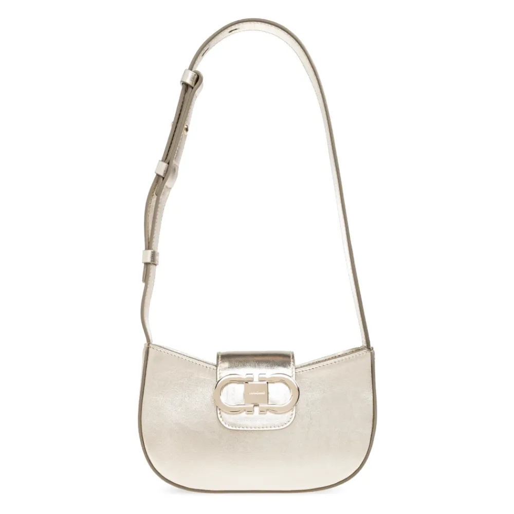 DAMES Ferragamo Double Gancini Mini Schoudertas