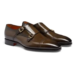Heren Santoni Instappers & Slip Ons|Nette Schoenen^Double Monk Strap Schoen