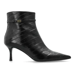 DAMES Tory Burch Double T Buckle Heeled Ankle Boot