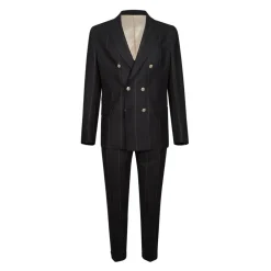 Heren Eleventy Double-breasted wol zijde kasjmier jurk