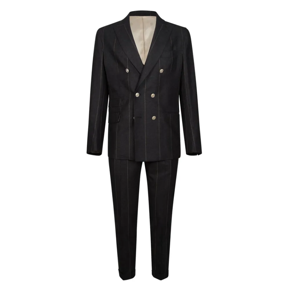 Heren Eleventy Double-breasted wol zijde kasjmier jurk