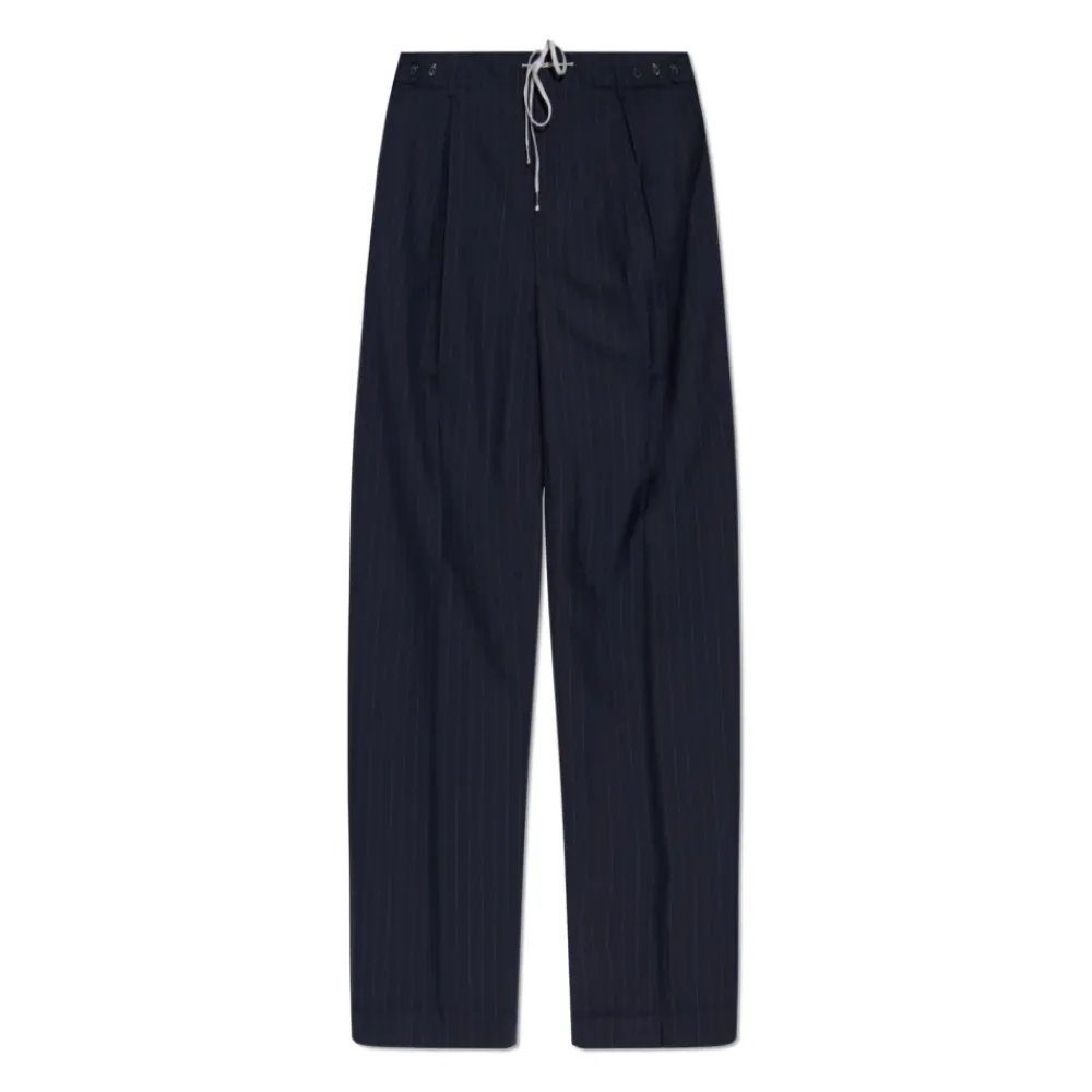 Heren Maison Margiela Broeken^Drawstring wollen broek