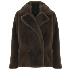 DAMES Kocca Jassen^Dubbelrijig Kunstbontjas