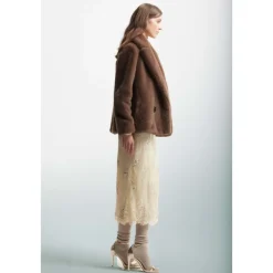 DAMES Kocca Jassen^Dubbelrijig Kunstbontjas