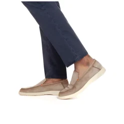 Heren Santoni Duifgrijs Suède Mocassin Schoenen