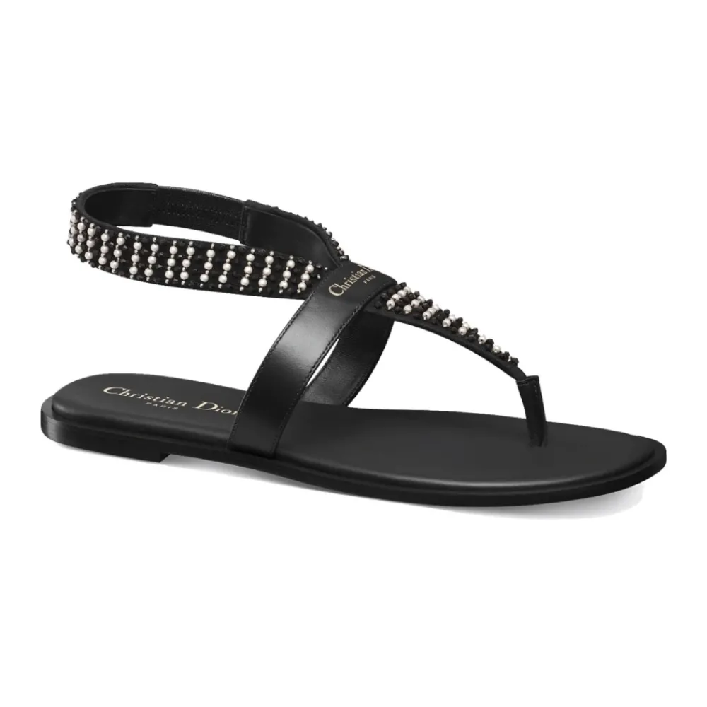 DAMES Dior Sandalen^Eclat Thong Sandal Wit Parels