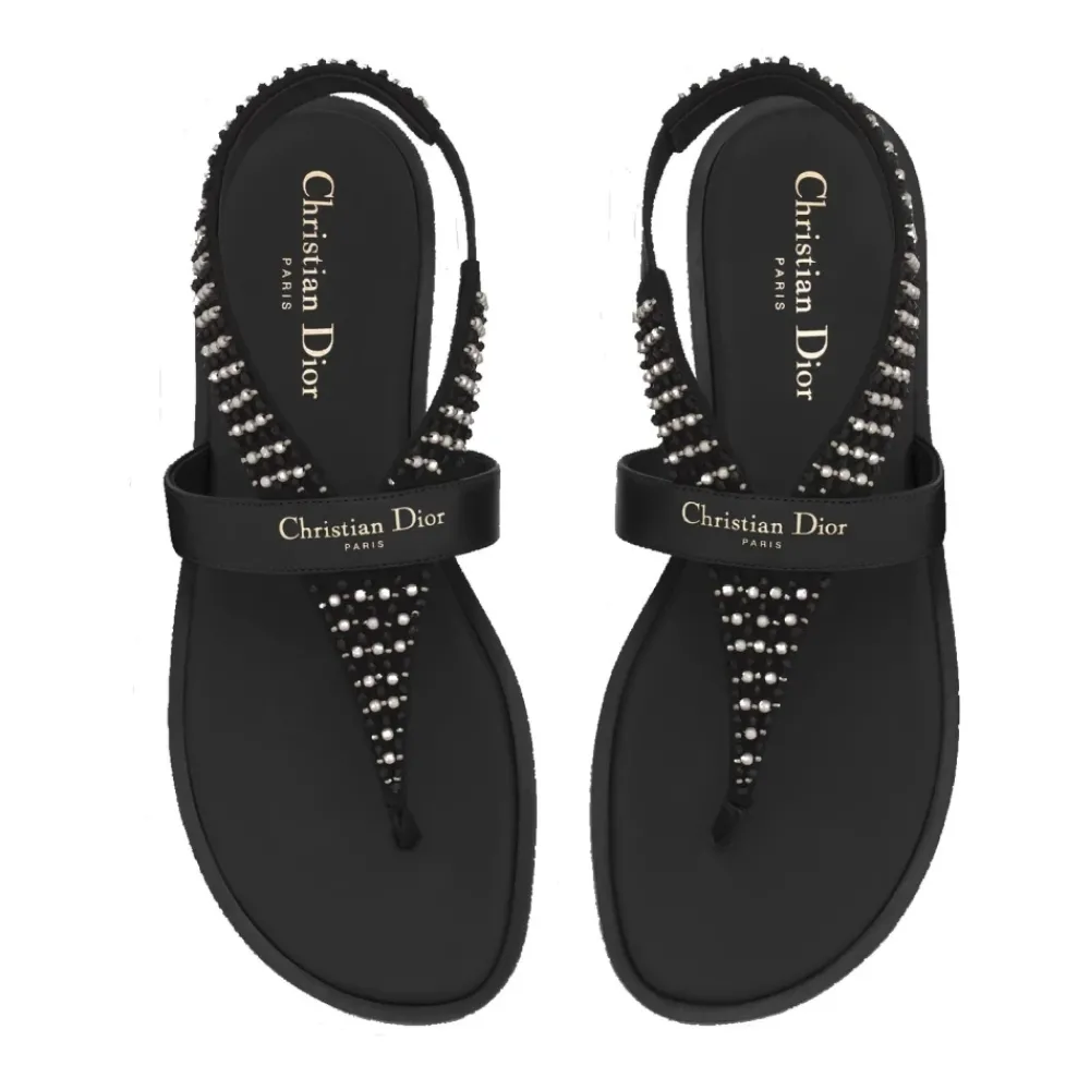 DAMES Dior Sandalen^Eclat Thong Sandal Wit Parels
