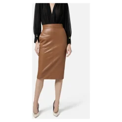 DAMES Elisabetta Franchi Rokken^Ecopelle extrasoft rok met metalen haken