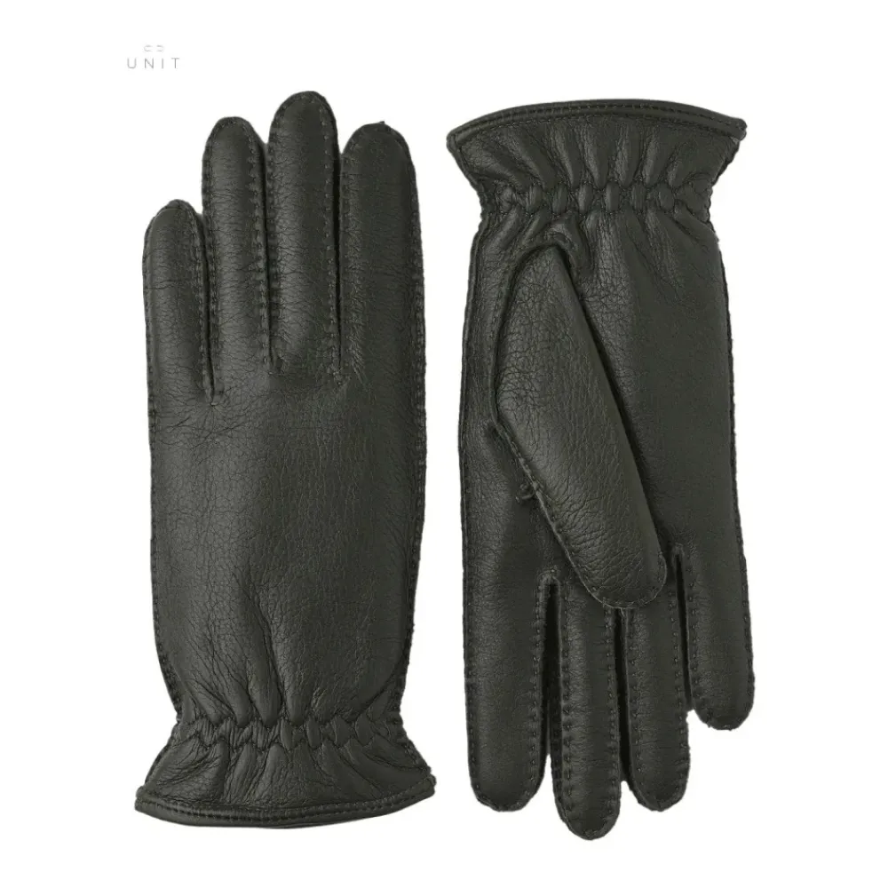 Heren Hestra Handschoenen^Elandenleren handschoenen met kasjmier voering