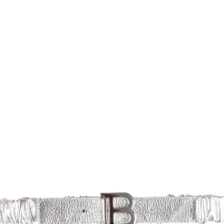 Balmain Riemen En Bretels^Elastische Zilveren Riem met Logodetail