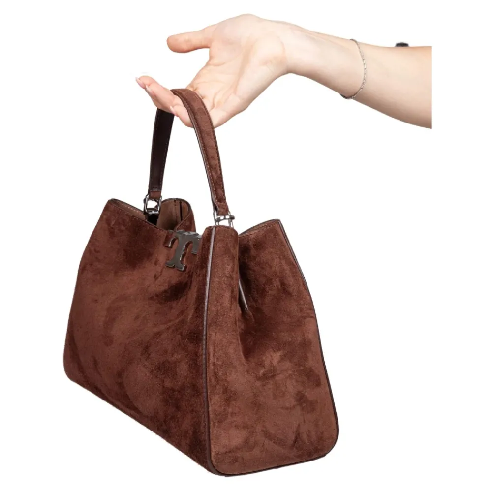 DAMES Tory Burch Handtassen^Eleanor Suede Satchel