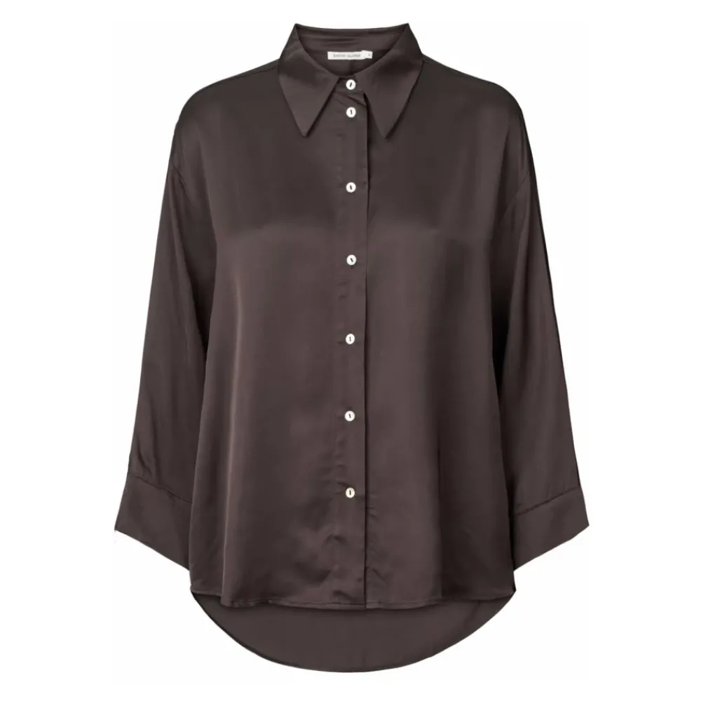 DAMES Rabens Saloner Elegant After Dark Brown Overhemd