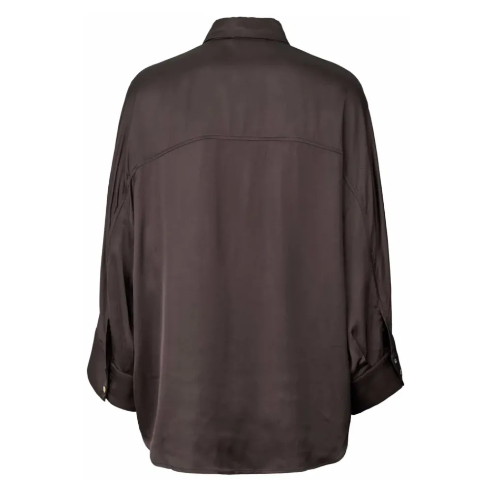 DAMES Rabens Saloner Elegant After Dark Brown Overhemd