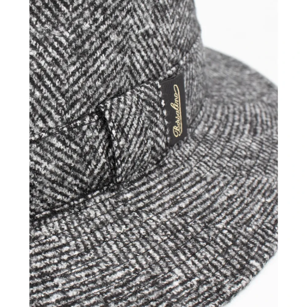Heren Borsalino Hoeden^Elegant Herringbone Fedora Hat