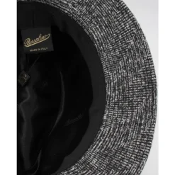 Heren Borsalino Hoeden^Elegant Herringbone Fedora Hat