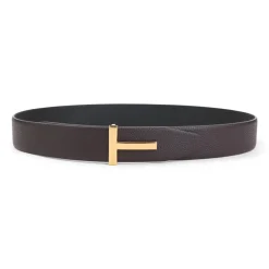 Heren Tom Ford Elegant Reversible Leather Belt Nude
