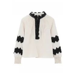DAMES Gustav Blouses^Elegante Blouse met Smock Manchetten