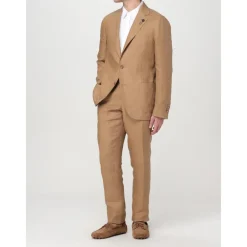 Heren Lardini Kostuums^Elegante e Linnen Tweedelig Pak