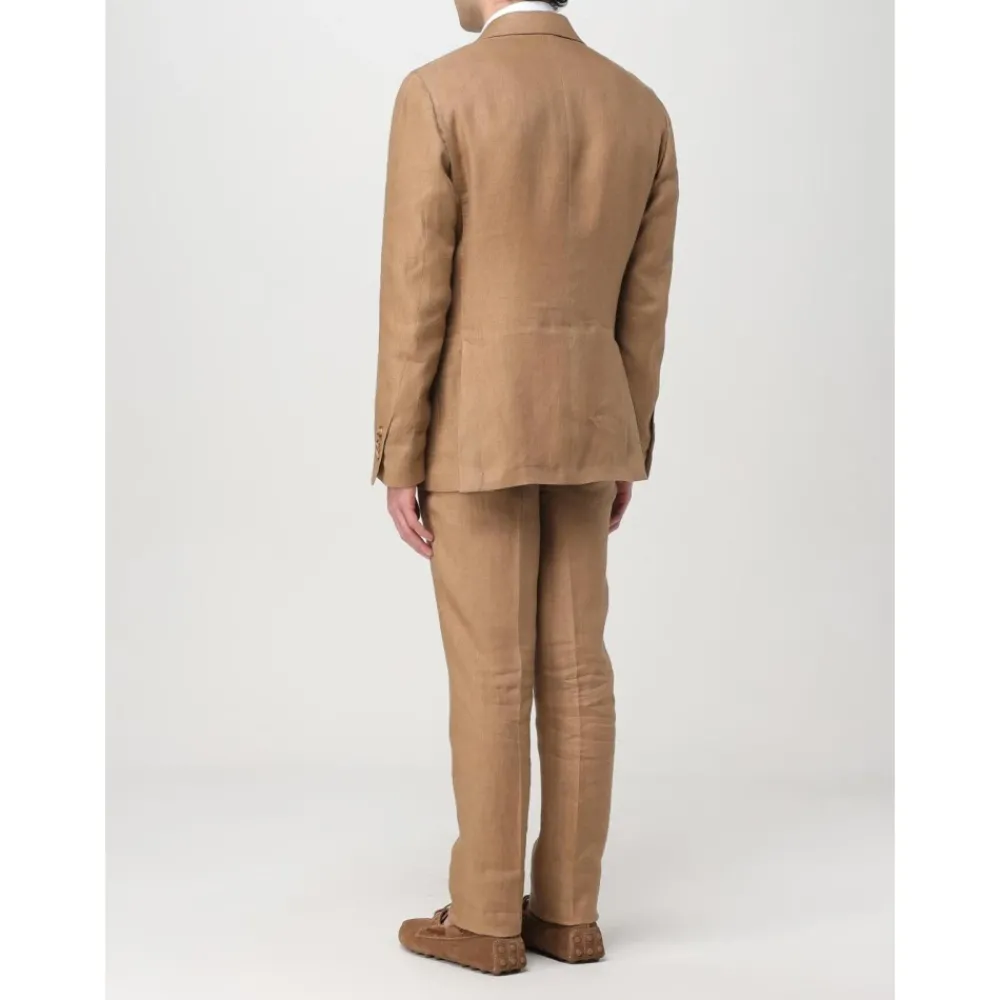 Heren Lardini Kostuums^Elegante e Linnen Tweedelig Pak