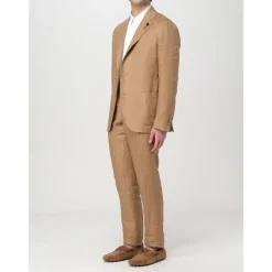 Heren Lardini Kostuums^Elegante e Linnen Tweedelig Pak