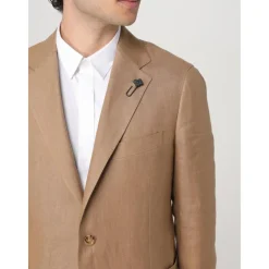 Heren Lardini Kostuums^Elegante e Linnen Tweedelig Pak