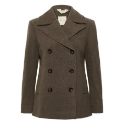 DAMES Part Two Trenchcoats & Mantels^Elegante Donker Walnoot Melange Jas