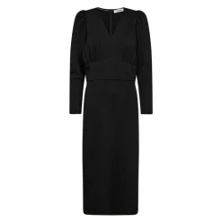 DAMES Co'Couture Jurken^Elegante Gedrapeerde Pofmouw Jurk
