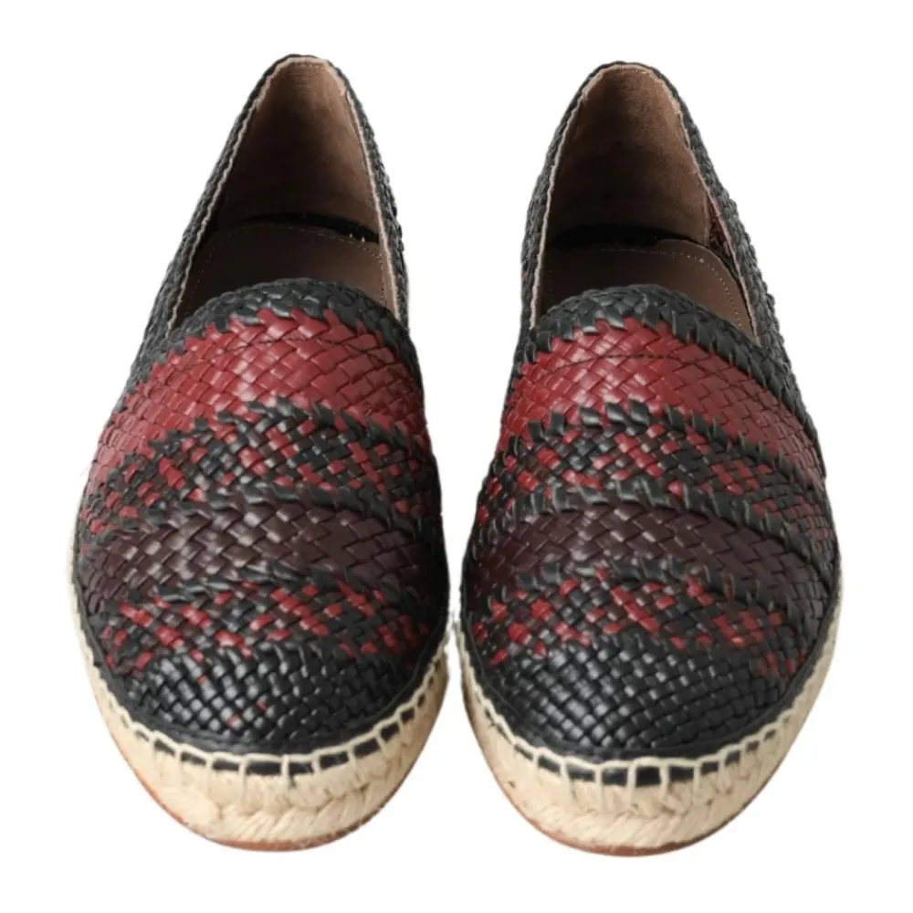 Heren Dolce & Gabbana Elegante Geweven Leren Espadrilles