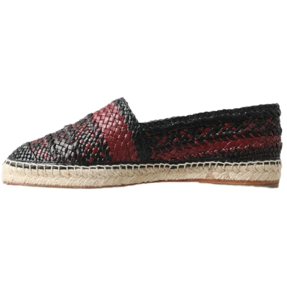 Heren Dolce & Gabbana Elegante Geweven Leren Espadrilles