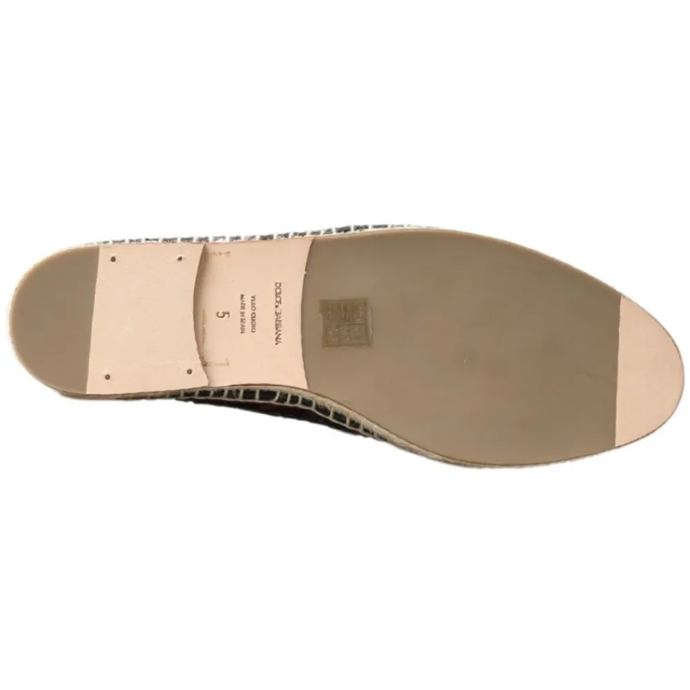 Heren Dolce & Gabbana Elegante Geweven Leren Espadrilles