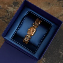 DAMES Swarovski Horloges^Elegante Gouden Dames Millenia Horloge