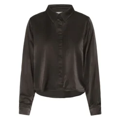 DAMES My Essential Wardrobe Elegante korte overhemdblouse Espresso