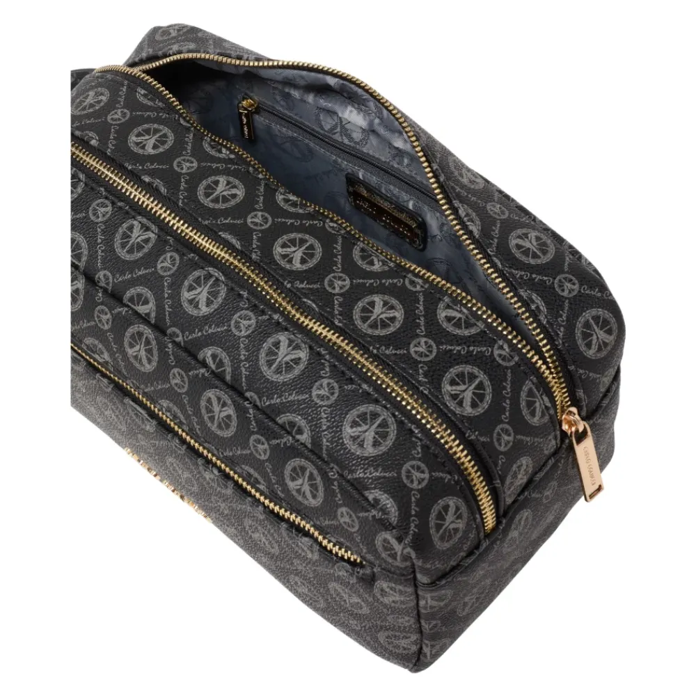 DAMES Carlo Colucci Elegante Kosmetische Tas met Logoprint