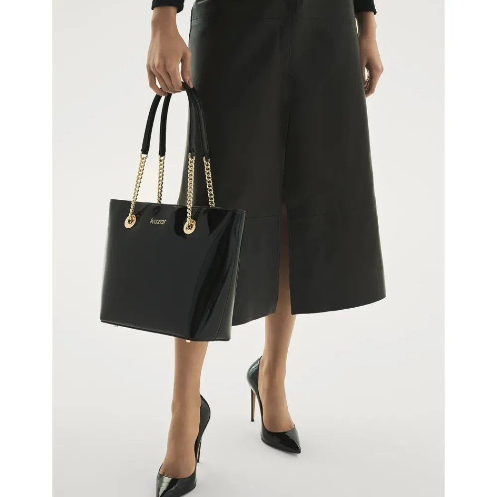 DAMES Kazar Pumps^Elegante Lakleren e Pumps