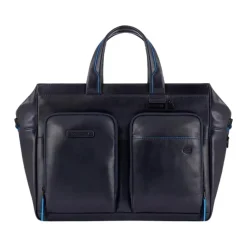 DAMES Piquadro Laptoptassen^Elegante Leren Documentenhouder met Laptoptas