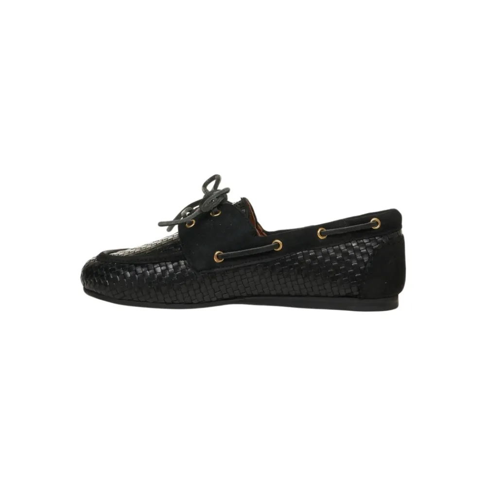 DAMES Billi Bi Elegante Leren Mocassins Nero AW25