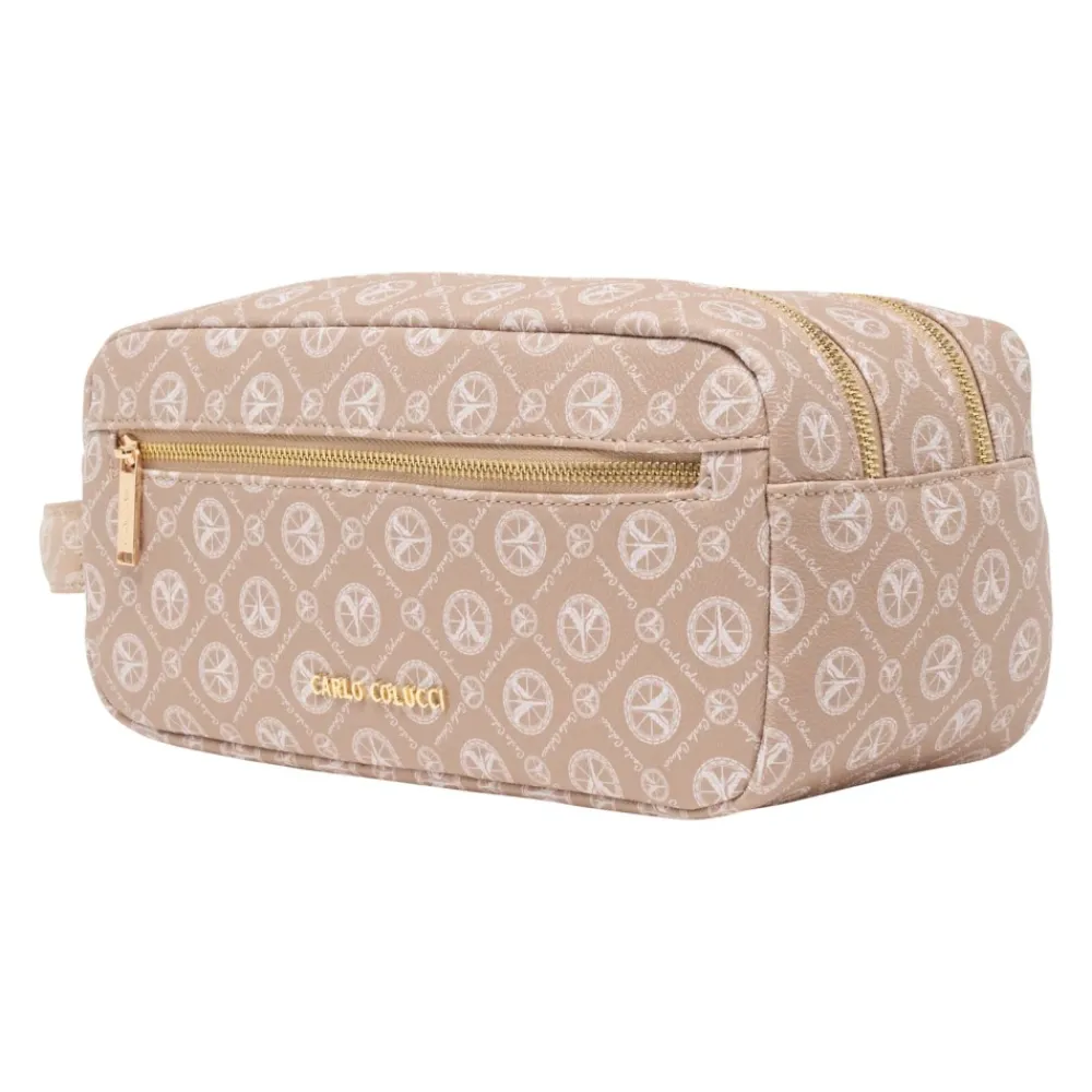 DAMES Carlo Colucci Elegante Logo Print Toilettas