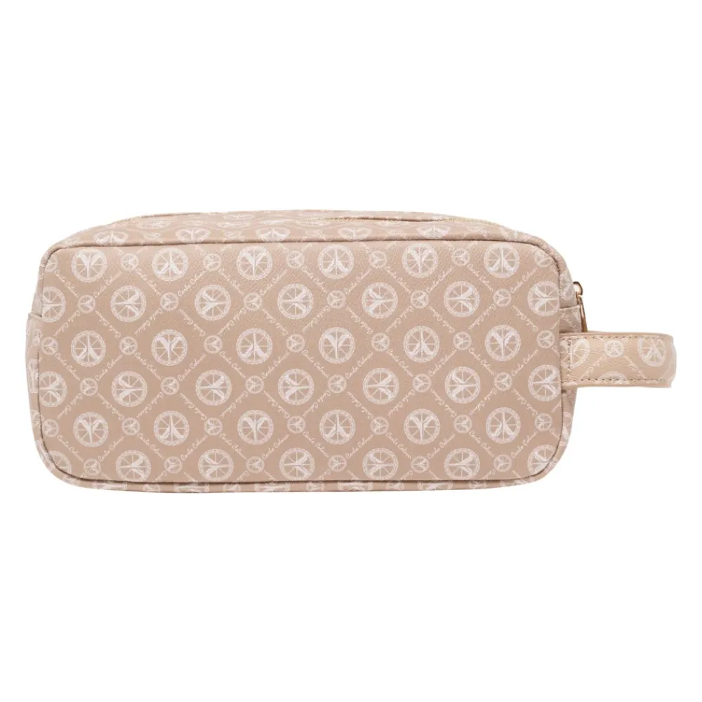 DAMES Carlo Colucci Elegante Logo Print Toilettas